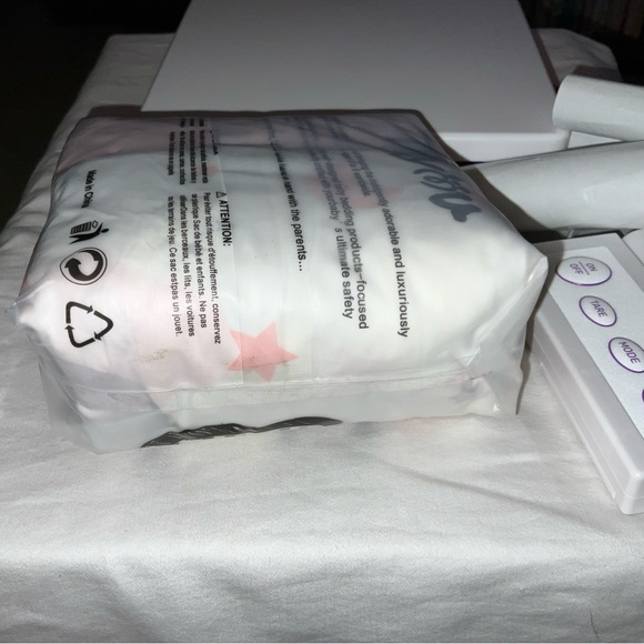 TILLYOU 1 Pink 1 white/pink Fitted Crib Sheets 28inx52in x 8in 100% Cotton, New - Picture 3 of 16